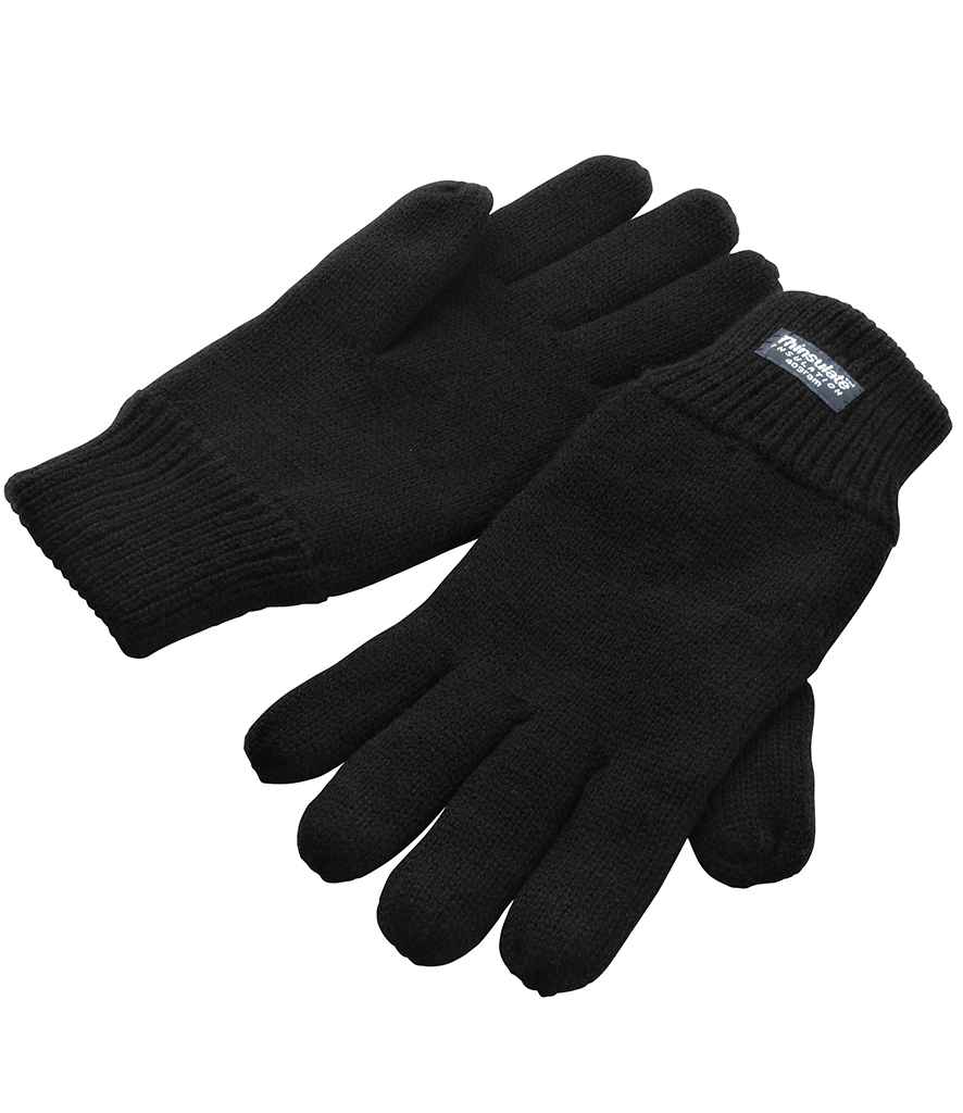 Result - Classic Lined Thinsulate™ Gloves - RS147 BLK S/M