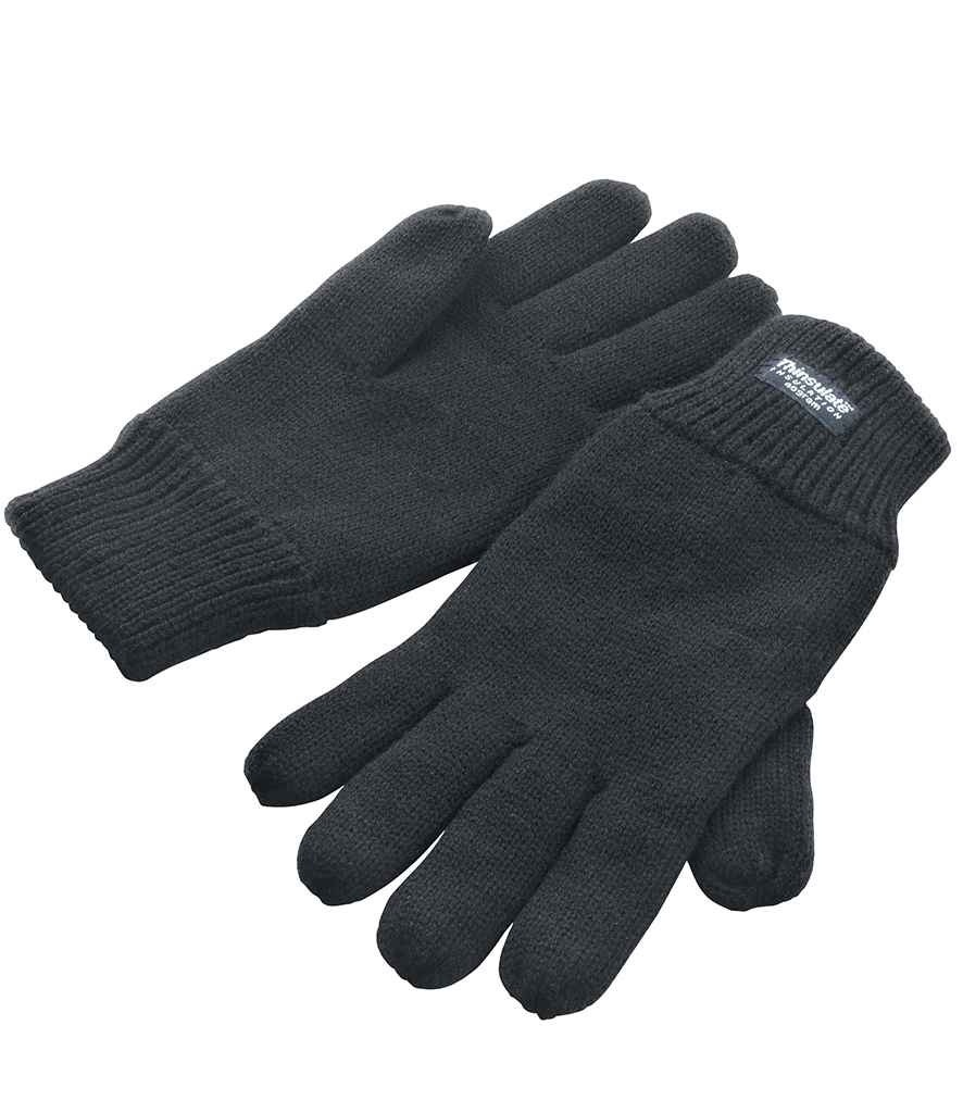 Result - Classic Lined Thinsulate™ Gloves - RS147 BLK S/M