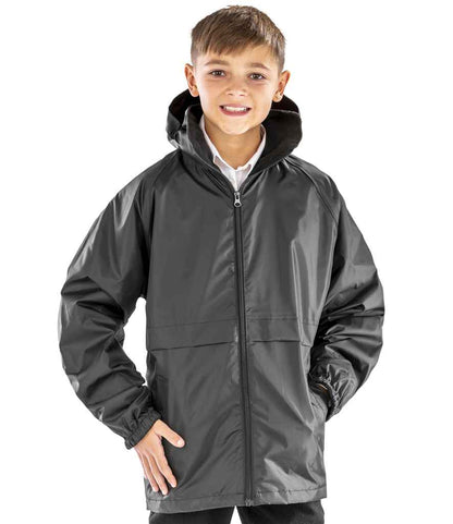 Result - Core Kids Micro Fleece Lined Jacket - RS203B BLK 3-4