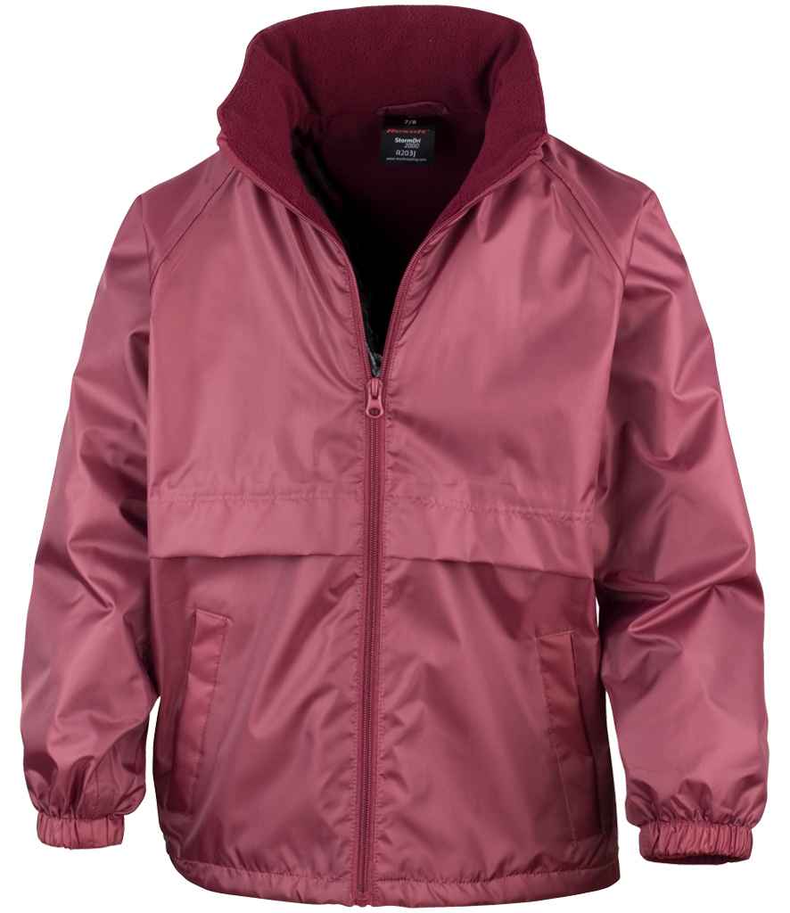 Result - Core Kids Micro Fleece Lined Jacket - RS203B BUR 3-4