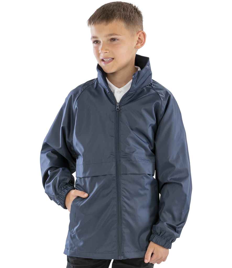 Result - Core Kids Micro Fleece Lined Jacket - RS203B NAV 3-4