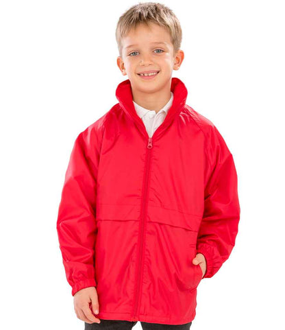 Result - Core Kids Micro Fleece Lined Jacket - RS203B RED 3-4
