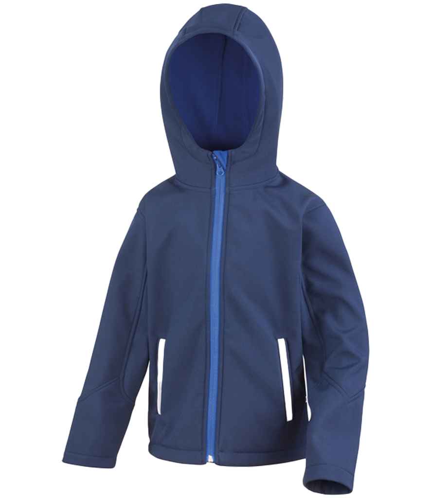 Result - Core Kids TX Performance Hooded Soft Shell Jacket - RS224B BK/GY 3-4