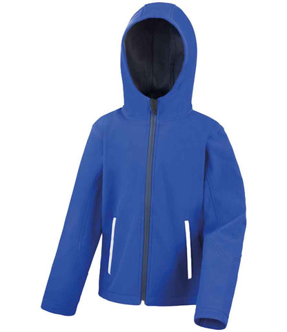 Result - Core Kids TX Performance Hooded Soft Shell Jacket - RS224B BK/GY 3-4