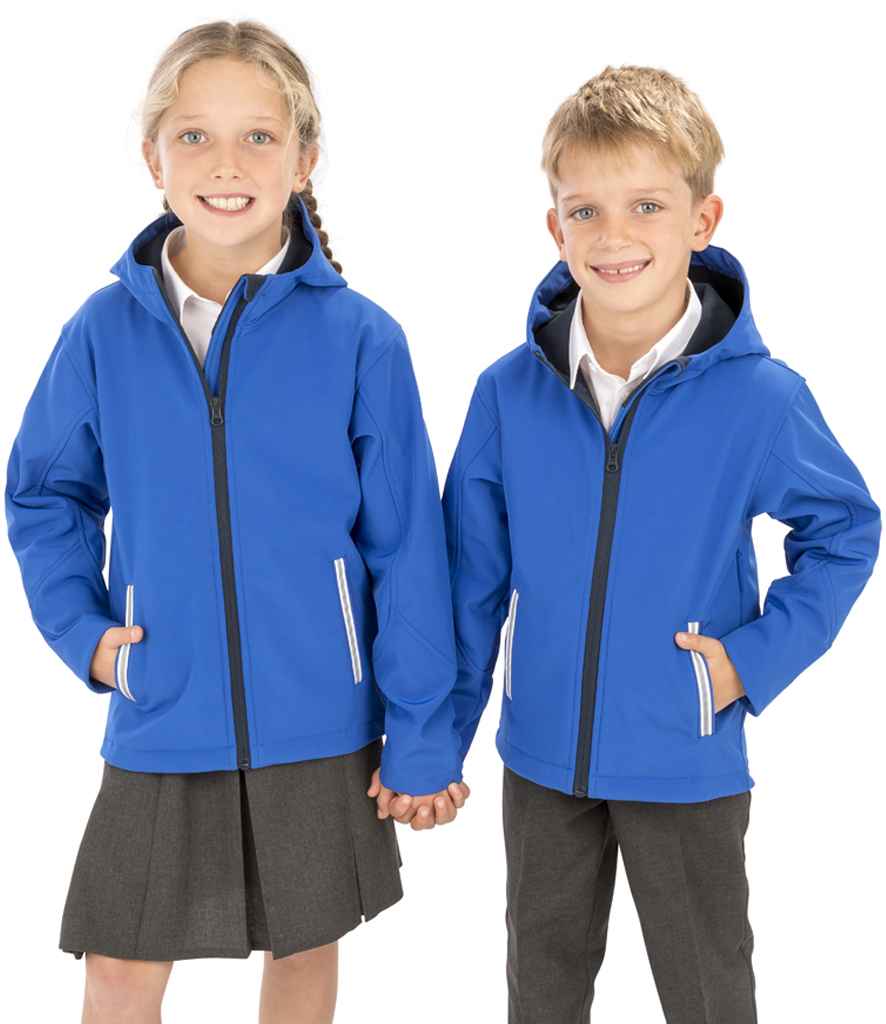 Result - Core Kids TX Performance Hooded Soft Shell Jacket - RS224B RY/NV 3-4