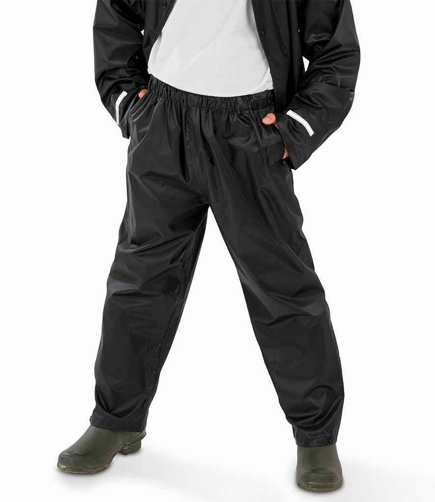 Result - Core Kids Waterproof Overtrousers - RS226B BLK 3-4