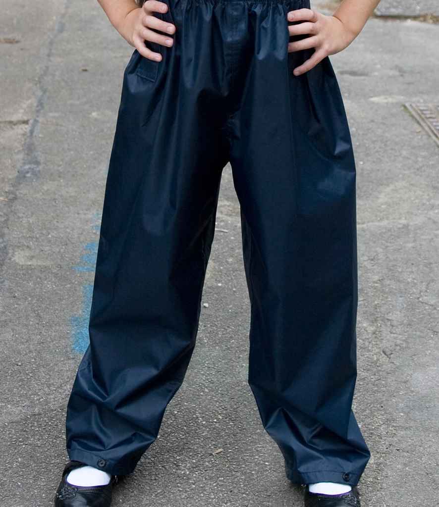 Result - Core Kids Waterproof Overtrousers - RS226B NAV 3-4