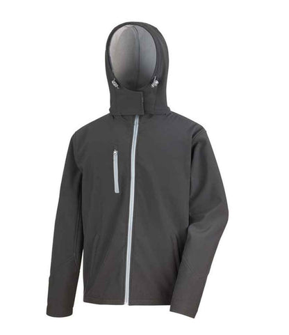 Result - Core Hooded Soft Shell Jacket - RS230M BK/GY S