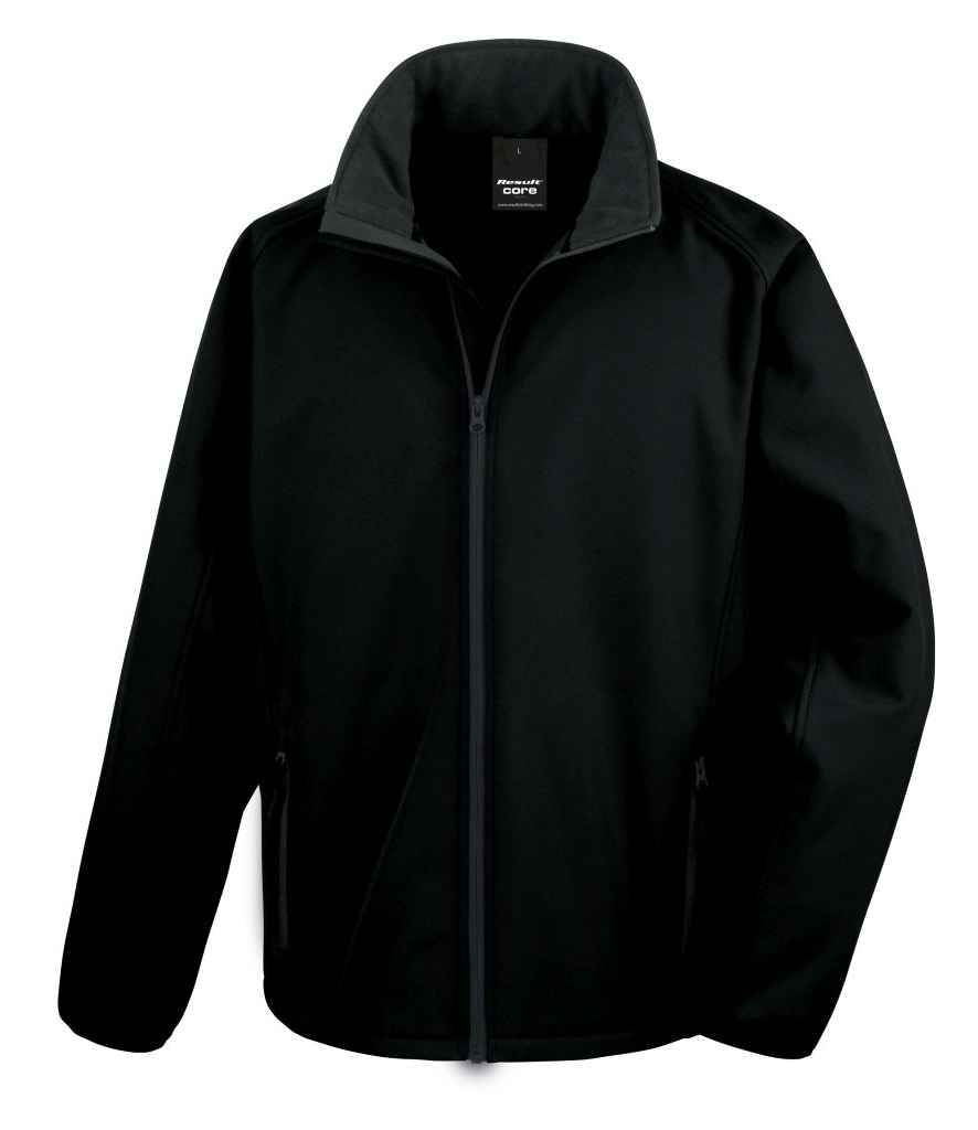 Result - Core Printable Soft Shell Jacket - RS231M BK/BK S