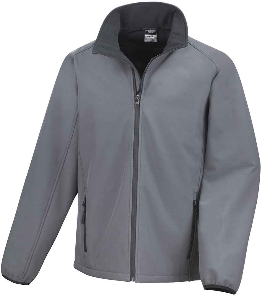 Result - Core Printable Soft Shell Jacket - RS231M BK/BK S