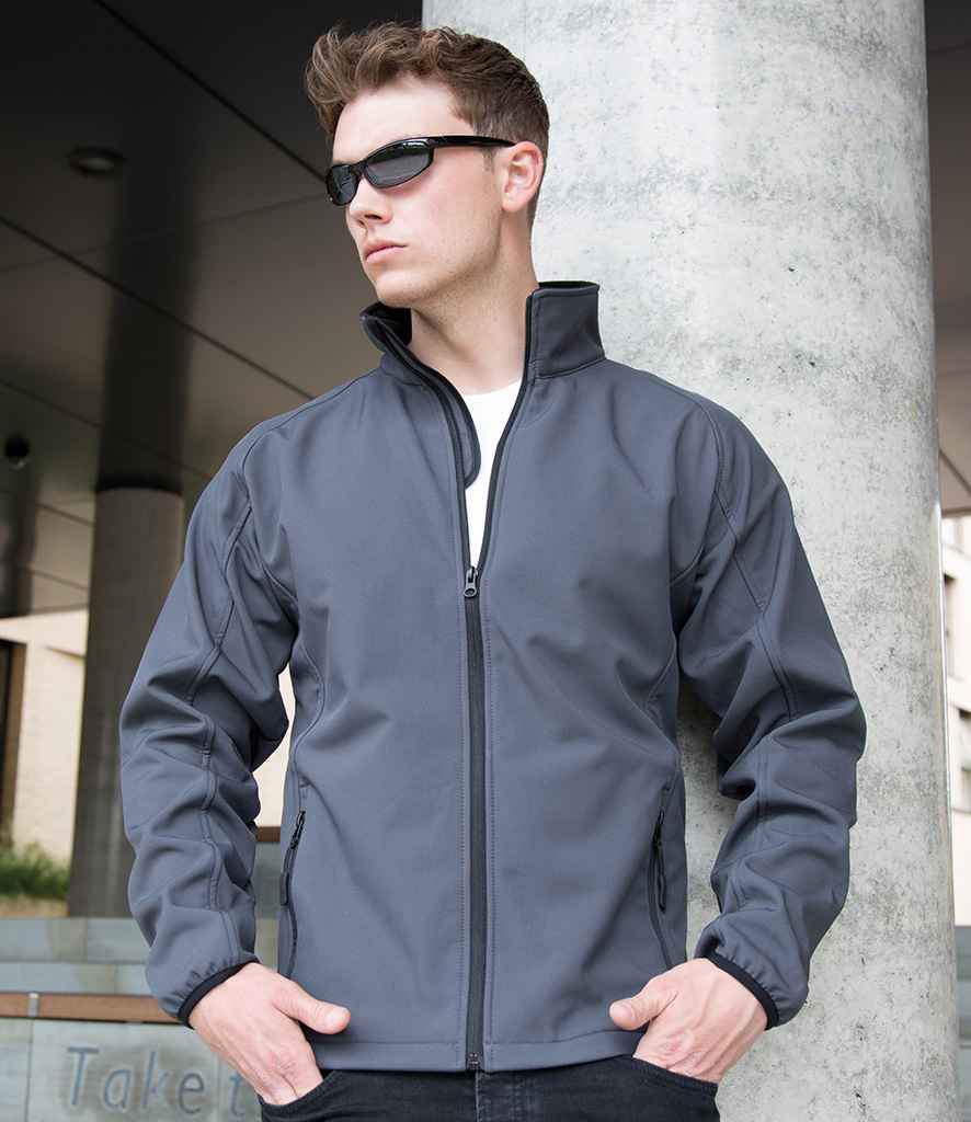 Result - Core Printable Soft Shell Jacket - RS231M CH/BK S