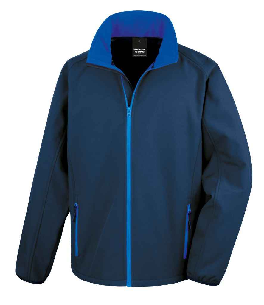 Result - Core Printable Soft Shell Jacket - RS231M BK/BK S
