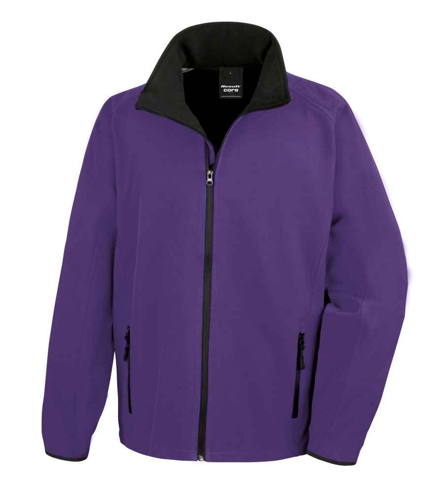 Result - Core Printable Soft Shell Jacket - RS231M BK/BK S