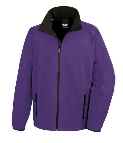 Result - Core Printable Soft Shell Jacket - RS231M BK/BK S