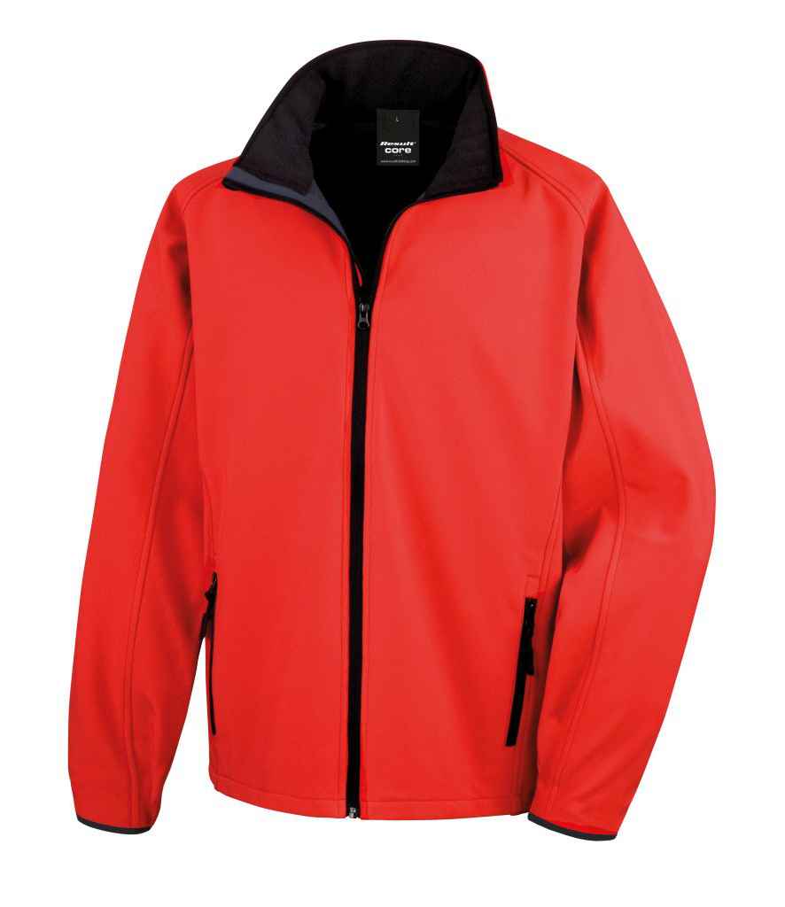 Result - Core Printable Soft Shell Jacket - RS231M BK/BK S