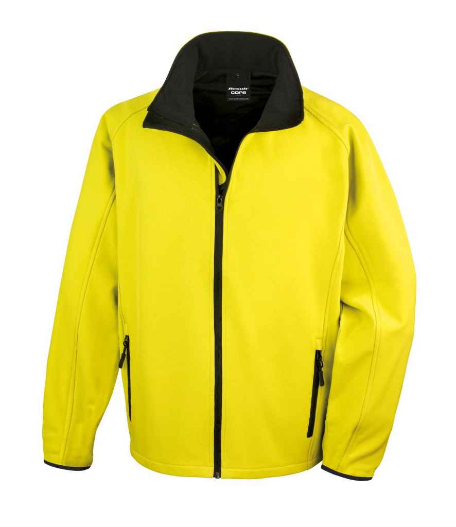 Result - Core Printable Soft Shell Jacket - RS231M BK/BK S