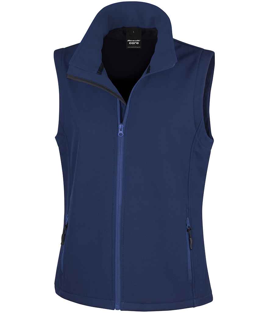 Result Core - Ladies Printable Soft Shell Bodywarmer - RS232F YL/BK XS