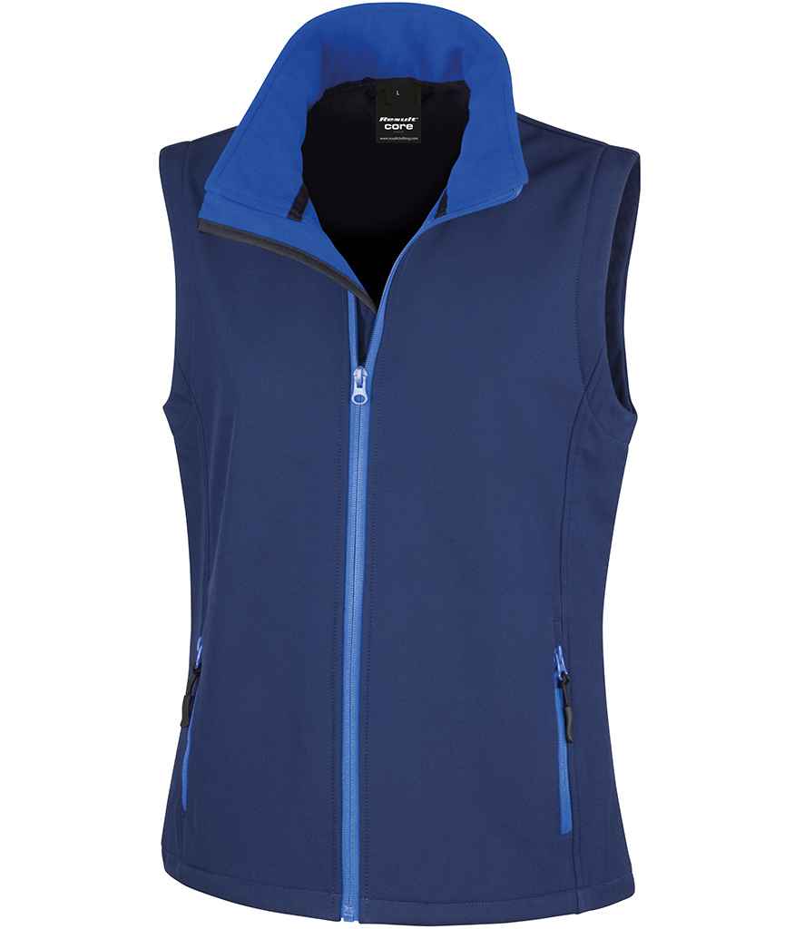 Result Core - Ladies Printable Soft Shell Bodywarmer - RS232F YL/BK XS