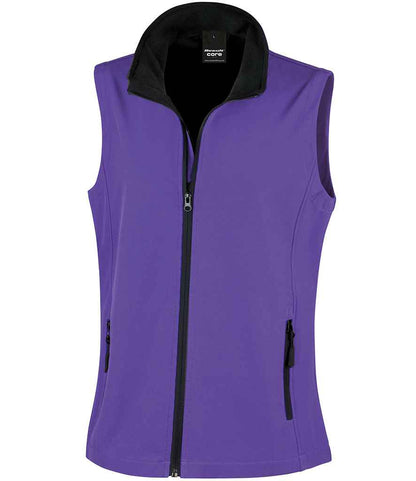 Result Core - Ladies Printable Soft Shell Bodywarmer - RS232F YL/BK XS
