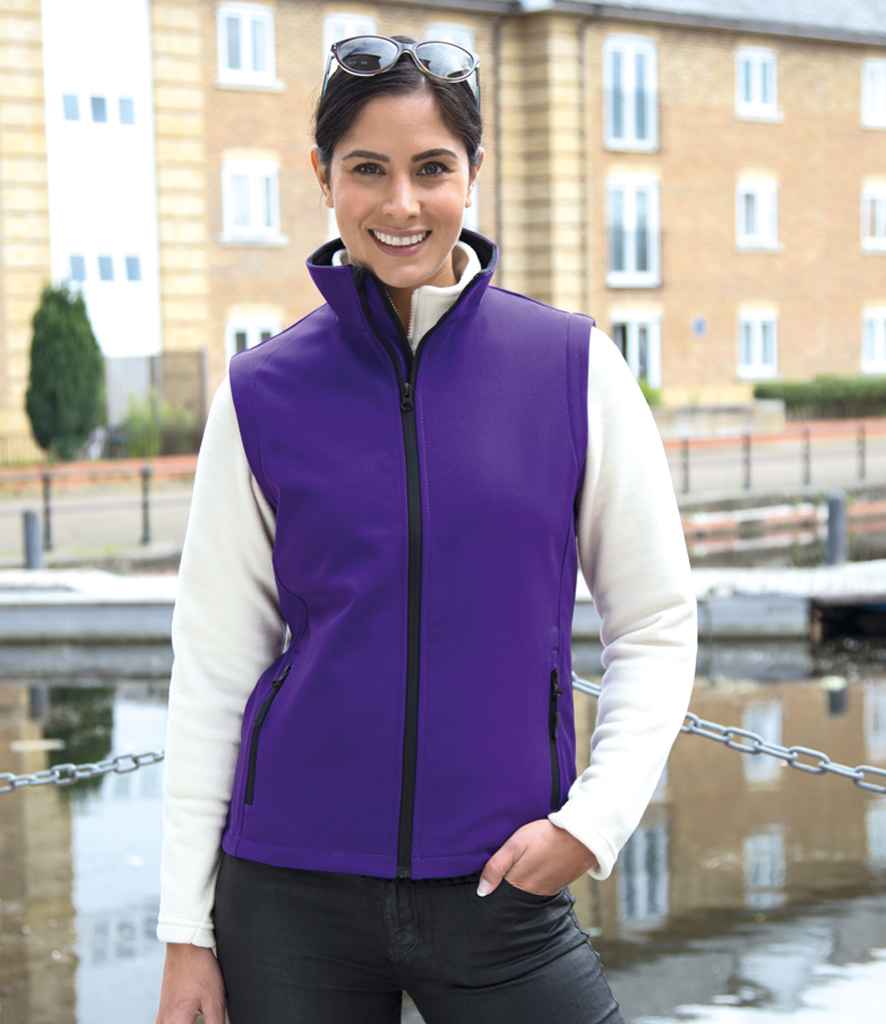 Result Core - Ladies Printable Soft Shell Bodywarmer - RS232F PR/BK XS