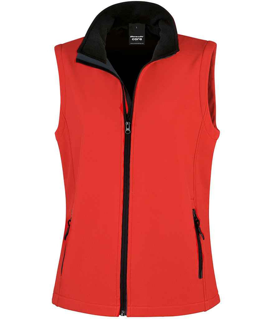 Result Core - Ladies Printable Soft Shell Bodywarmer - RS232F YL/BK XS
