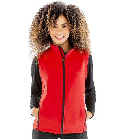 Result Core - Ladies Printable Soft Shell Bodywarmer - RS232F RD/BK XS