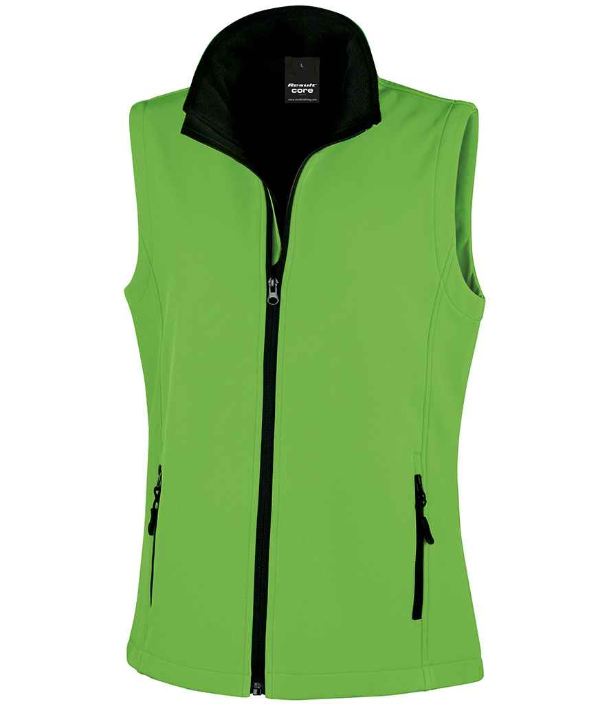 Result Core - Ladies Printable Soft Shell Bodywarmer - RS232F YL/BK XS