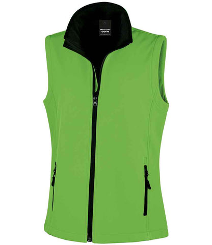 Result Core - Ladies Printable Soft Shell Bodywarmer - RS232F YL/BK XS