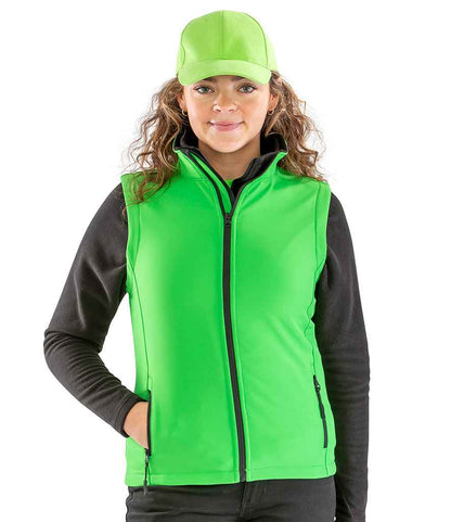 Result Core - Ladies Printable Soft Shell Bodywarmer - RS232F VG/BK XS
