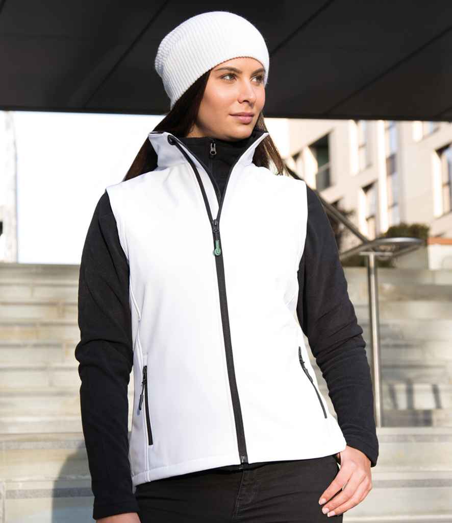 Result Core - Ladies Printable Soft Shell Bodywarmer - RS232F WH/BK XS