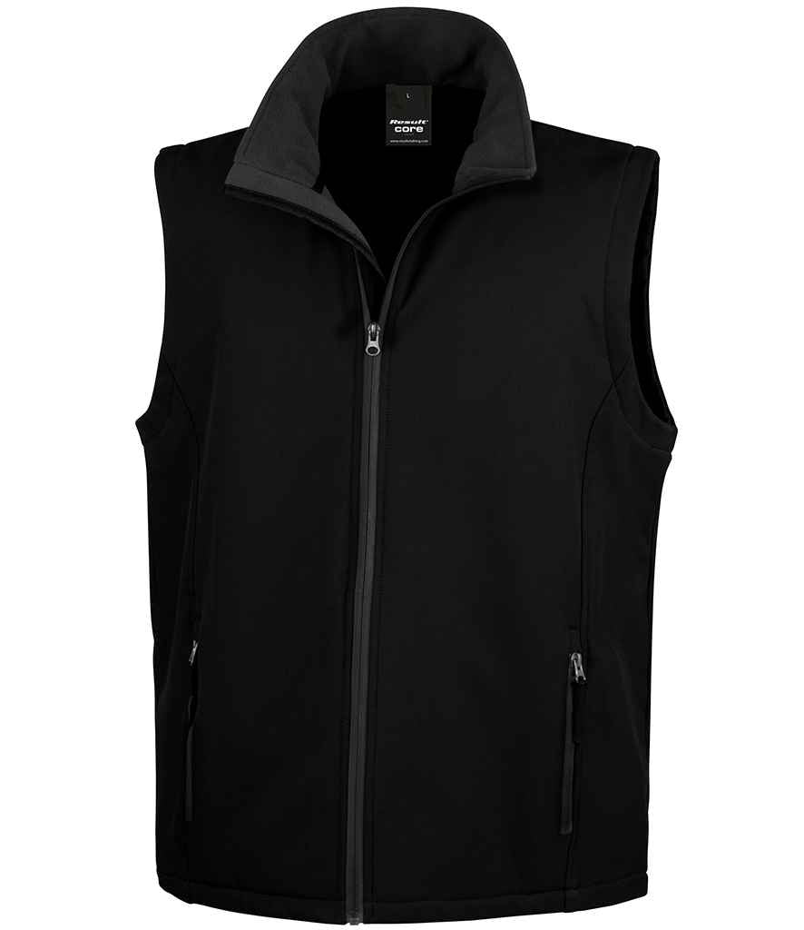 Result Core - Printable Soft Shell Bodywarmer - RS232M BK/BK S