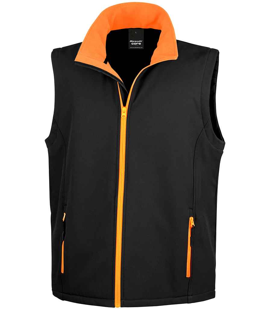 Result Core - Printable Soft Shell Bodywarmer - RS232M BK/OR S