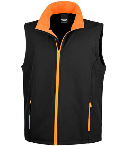 Result Core - Printable Soft Shell Bodywarmer - RS232M BK/OR S