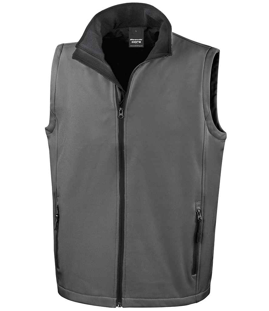 Result Core - Printable Soft Shell Bodywarmer - RS232M BK/BK S