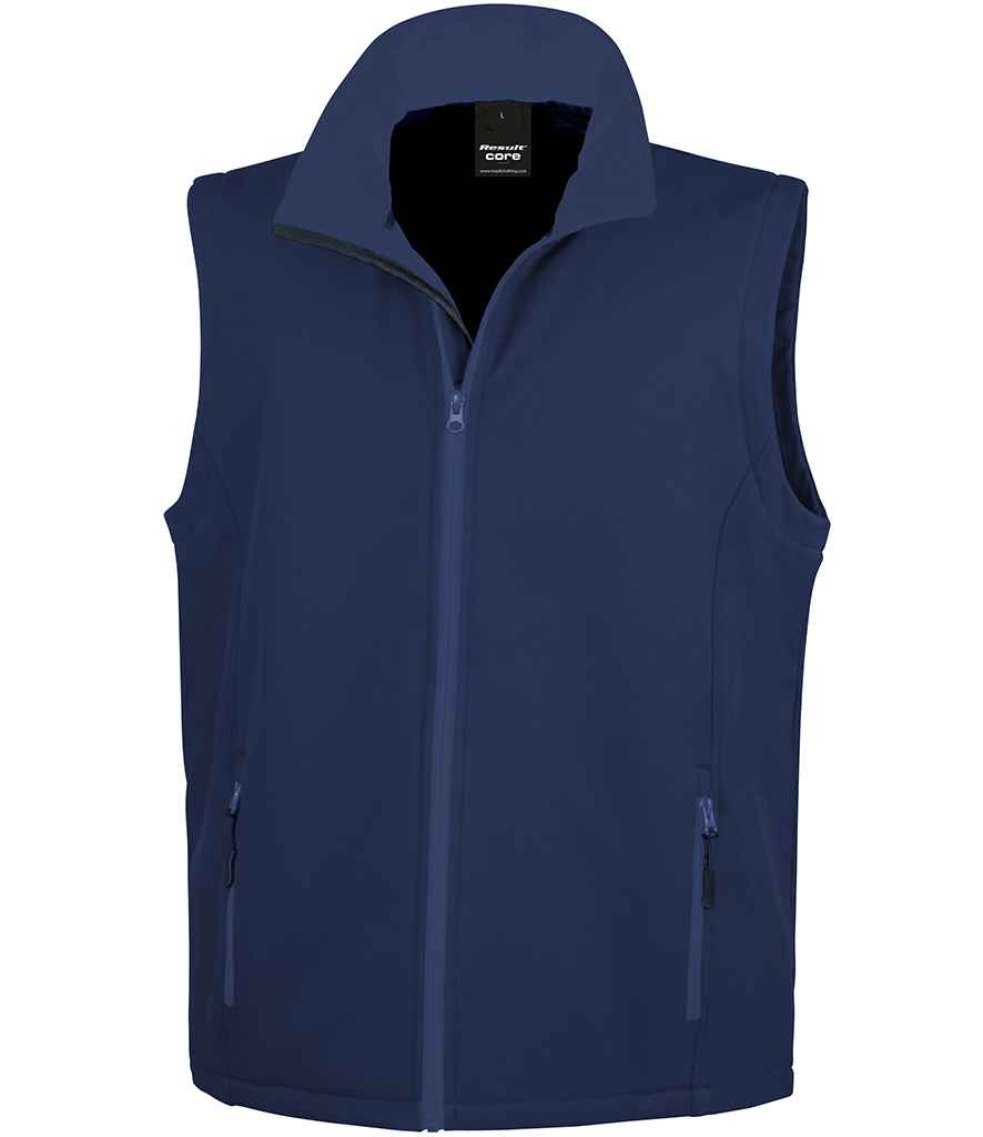 Result Core - Printable Soft Shell Bodywarmer - RS232M BK/BK S