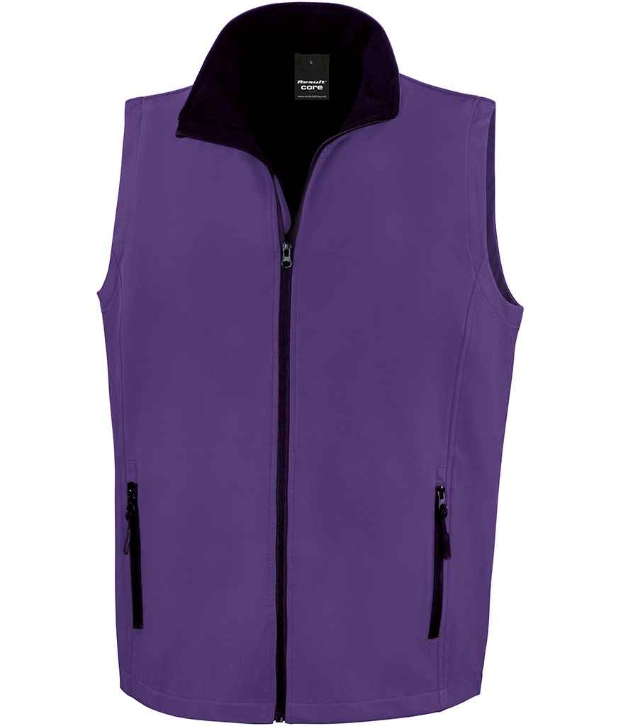 Result Core - Printable Soft Shell Bodywarmer - RS232M BK/BK S