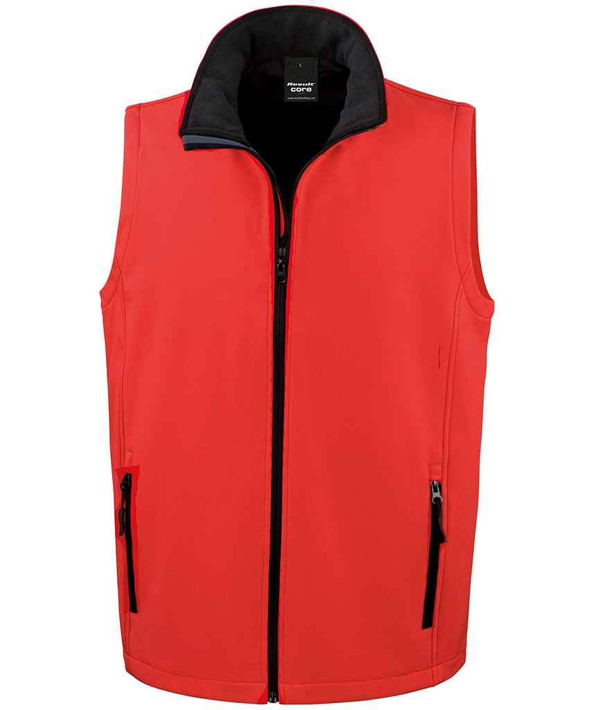 Result Core - Printable Soft Shell Bodywarmer - RS232M BK/BK S
