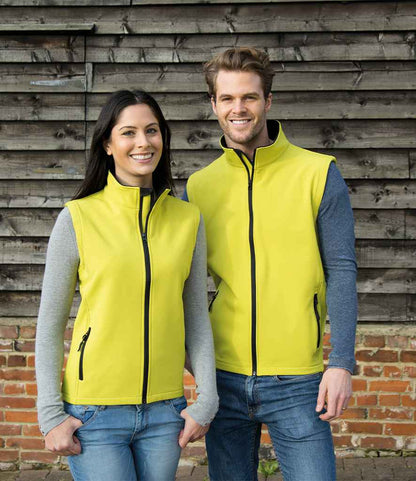 Result Core - Printable Soft Shell Bodywarmer - RS232M YL/BK S