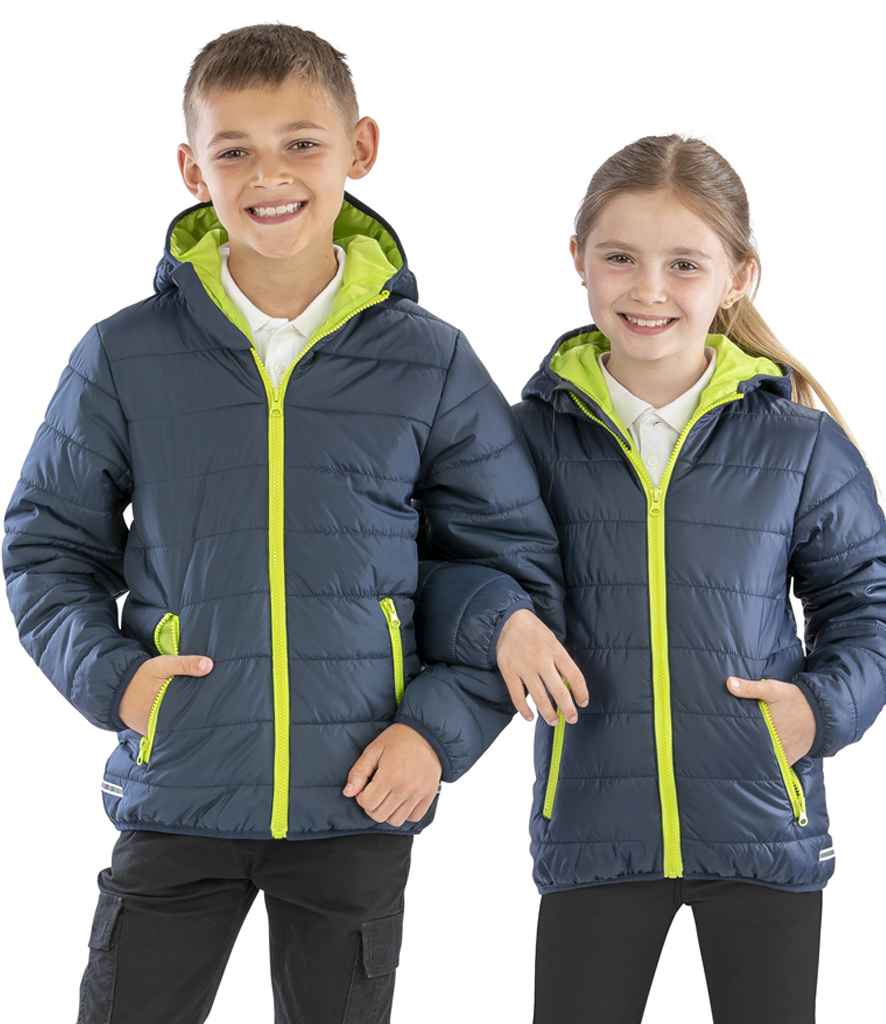 Result - Core Kids Padded Jacket - RS233B NV/LM 2-3