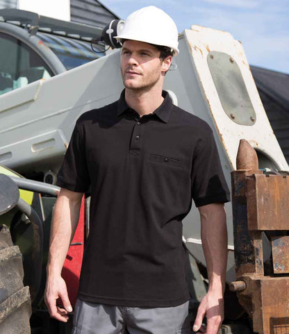 Result - Work-Guard Apex Pocket Piqué Polo Shirt - RS312 BLK XS