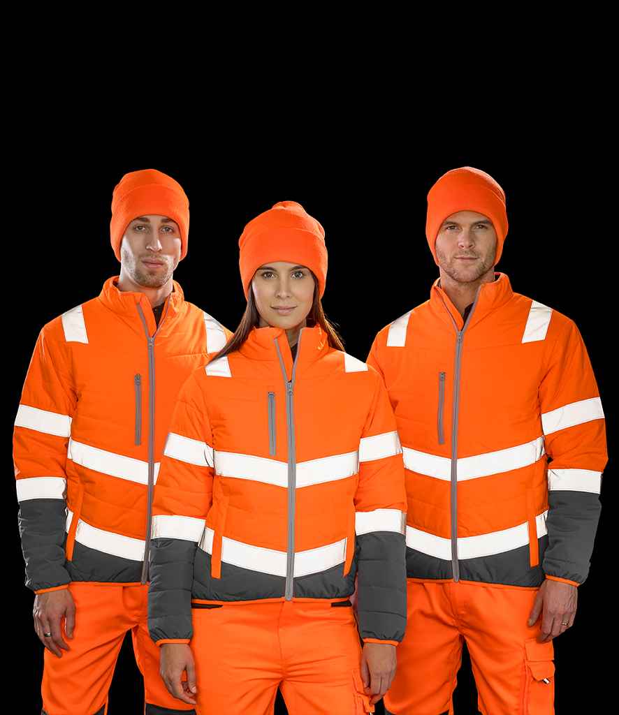 Result - Safe-Guard Ladies Soft Safety Jacket - RS325F FLO/G XS