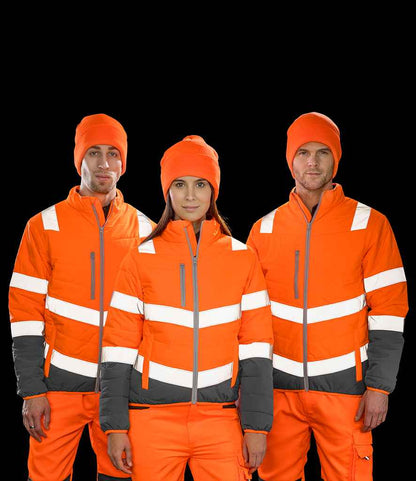 Result - Safe-Guard Ladies Soft Safety Jacket - RS325F FLO/G XS
