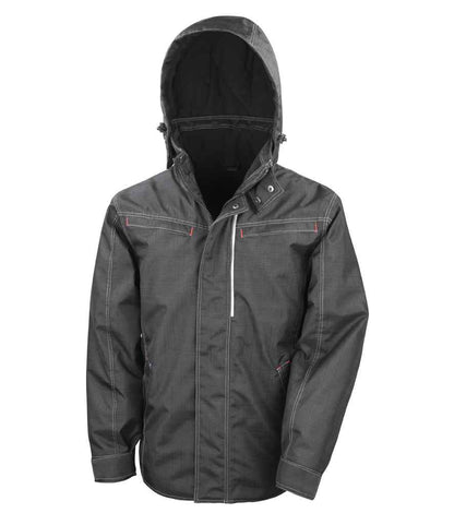 Result - Work-Guard Denim Texture Rugged Jacket - RS326 BLK XS