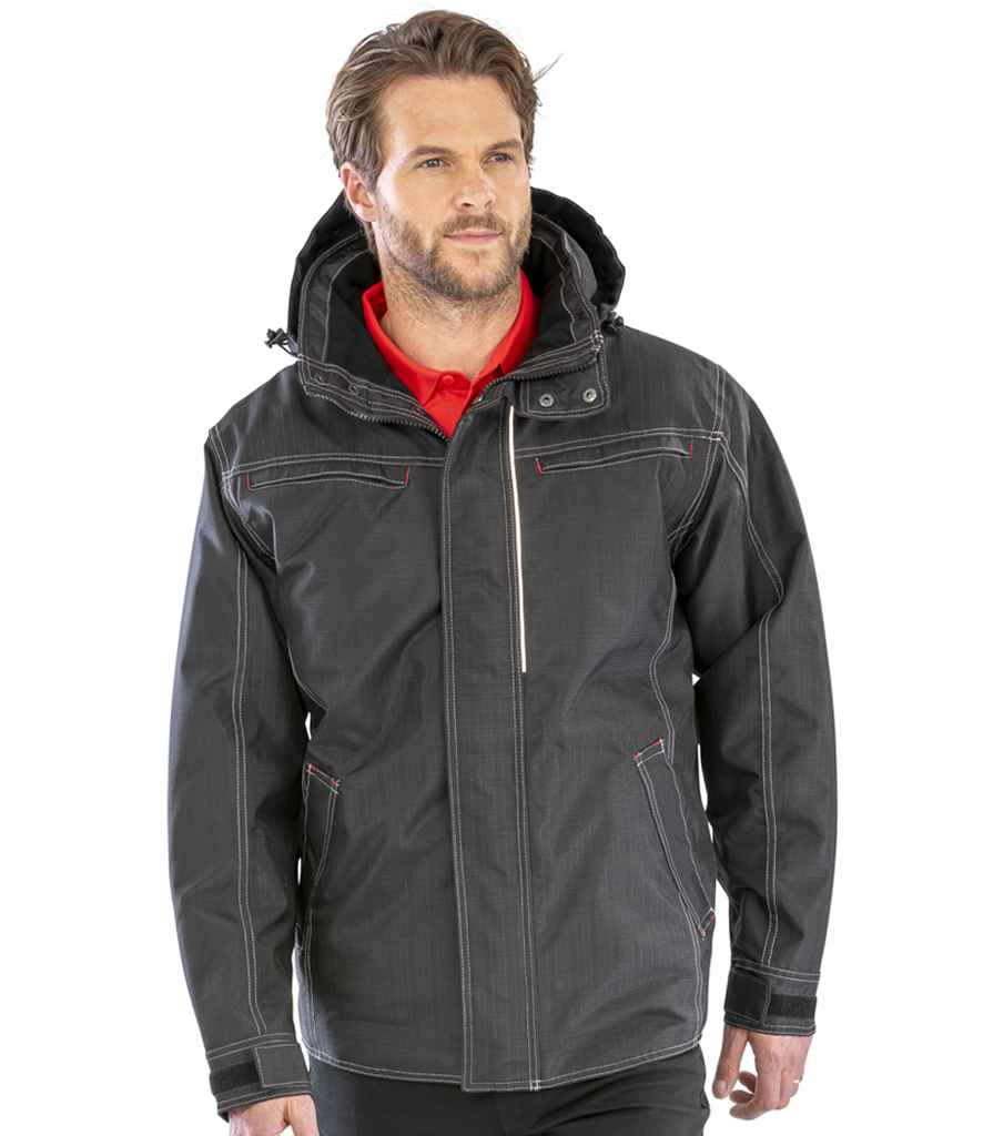 Result - Work-Guard Denim Texture Rugged Jacket - Pierre Francis