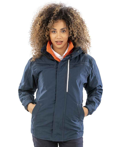 Result - Work-Guard Denim Texture Rugged Jacket - RS326 NAV XS