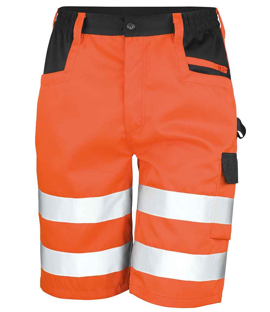 Result - Safe-Guard Hi-Vis Cargo Shorts - RS328 FLO XS