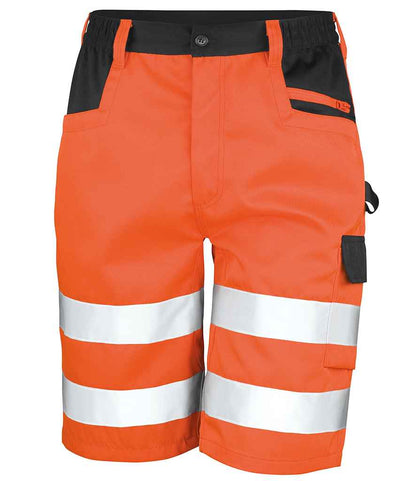 Result - Safe-Guard Hi-Vis Cargo Shorts - RS328 FLO XS