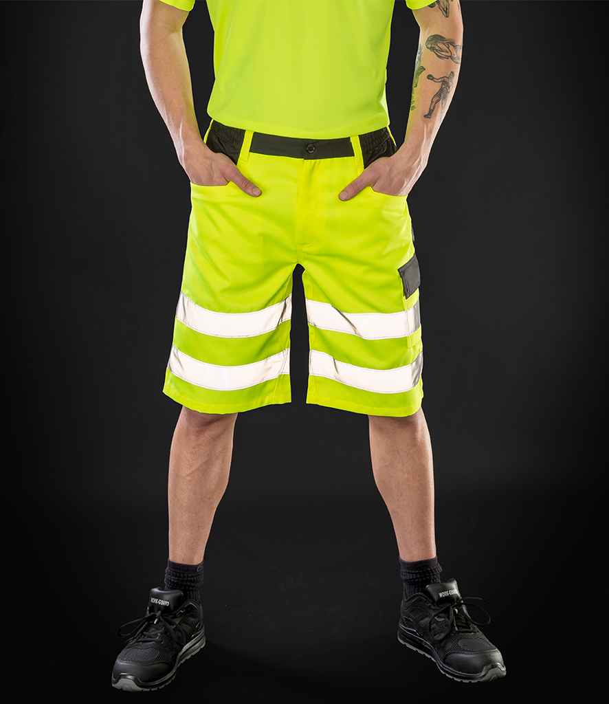 Result - Safe-Guard Hi-Vis Cargo Shorts - RS328 FLY XS