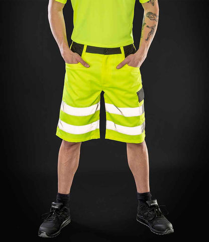Result - Safe-Guard Hi-Vis Cargo Shorts - RS328 FLY XS