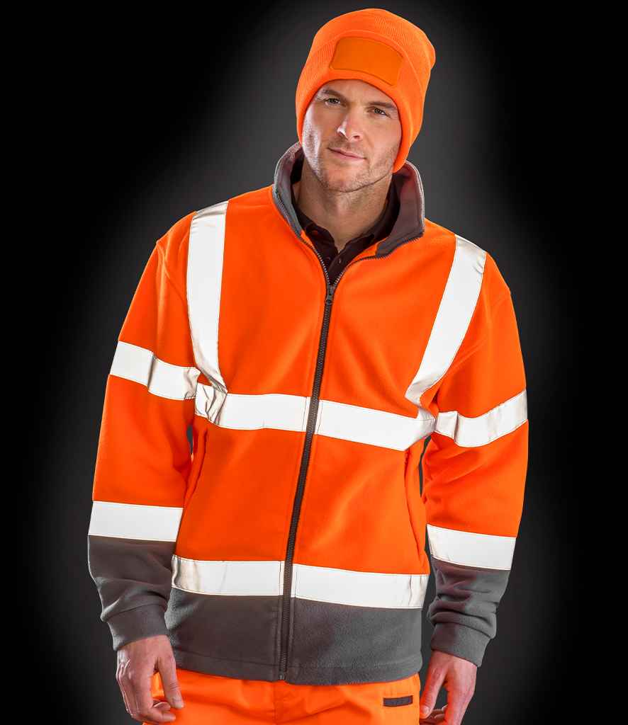 Result - Safe-Guard Hi-Vis Micro Fleece Jacket - RS329 FLO S